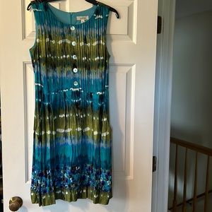 Dress Barn multi colored dress with pockets